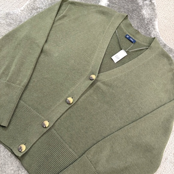 NWT GAP 24/7 Split Hem Linen Blend Oversized Cardigan - Picture 3 of 11